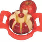 Apple cutter with multi-color design.