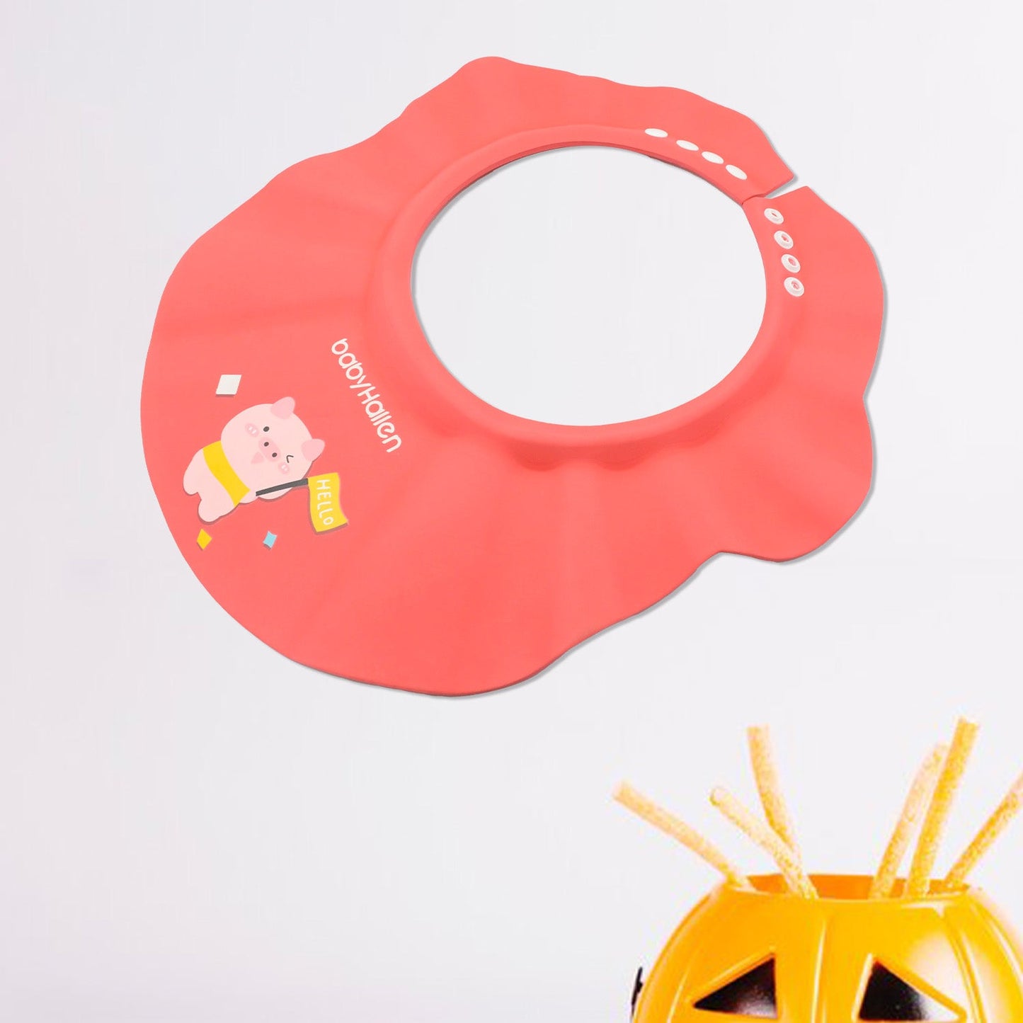 Shower cap for babies, prevents water from entering eyes