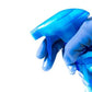 Blue reusable rubber gloves for cleaning