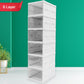 6-Layer Stackable Foldable Storage Organizer Cart for Clothes, Kitchen, Closet & Bathroom