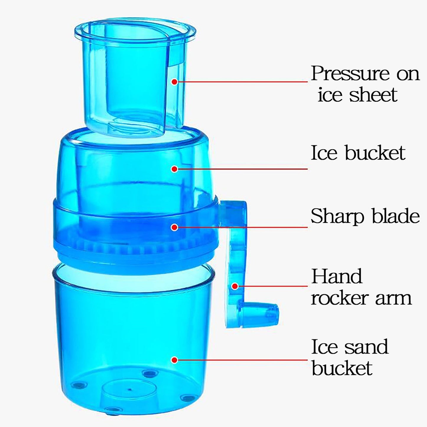 Gola maker machine with detailed parts.