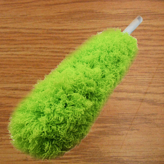 Microfiber fold duster for dusting and cleaning surfaces at home or office.