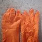 Multipurpose Rubber Reusable Cleaning Gloves, Reusable Rubber Hand Gloves I Latex Safety Gloves I for Washing I Cleaning Kitchen I Gardening I Sanitation I Wet and Dry Use Orange Gloves (1 Pair 40 Gm)