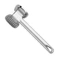 Dual-purpose meat tenderizer hammer for professional use.