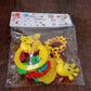 3 Pcs Set Colorful Animal Shape Baby Rattle Toy