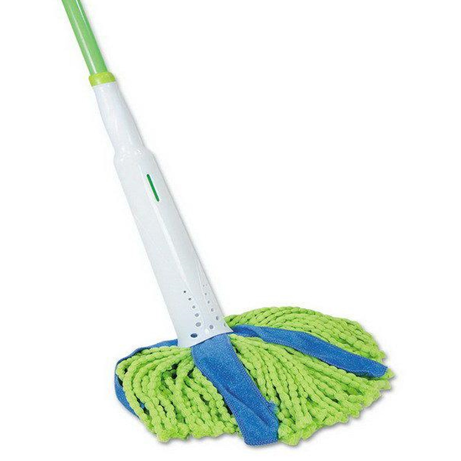 Microfiber cone mop and broom for floor surfaces and tiles, various views.