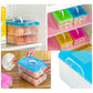 Egg storage box featuring a double-layer design with 24 grids for organized refrigerator storage