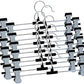 Hangers with adjustable clips