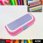 Colorful cartoon pencil case with 2 compartments