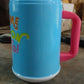 Insulated Mug with Lid Handle Flexible Straw with Cap (709 ML)