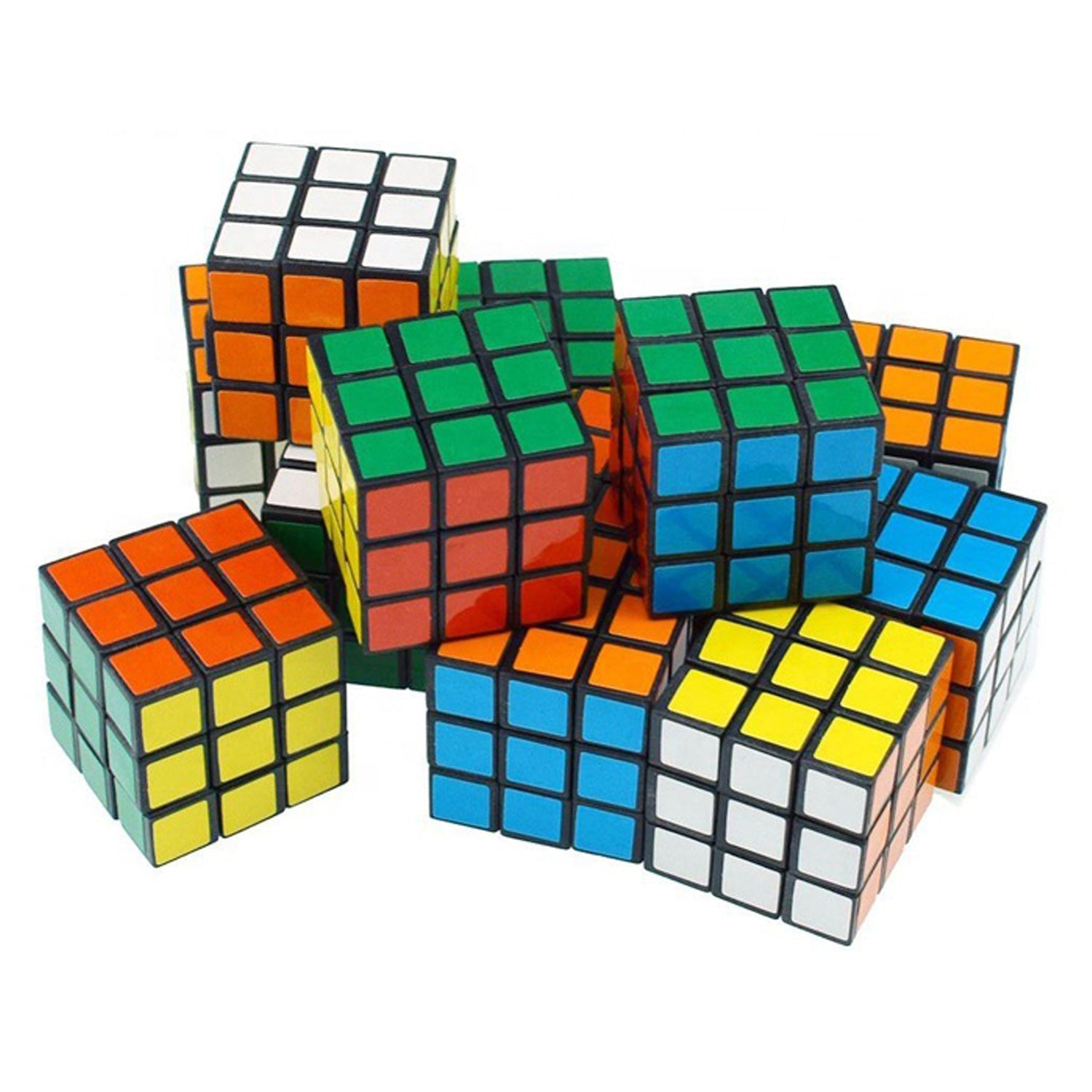 Multicolor cube set with various color designs