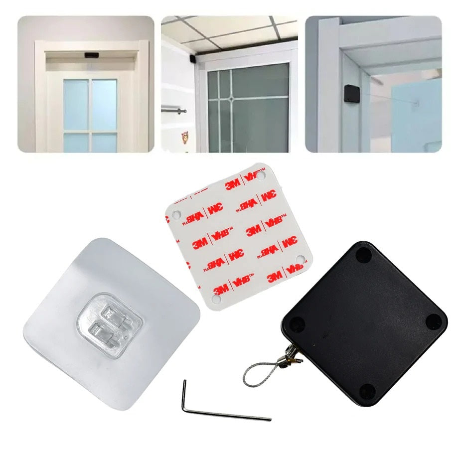 Automatic sensor door closer, installation without punching.