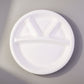 Vegnar 4 Compartment Disposable Food Serving Plate Set (10 Pc)