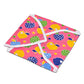 Square roti cover with multi print design for hygienic storage.