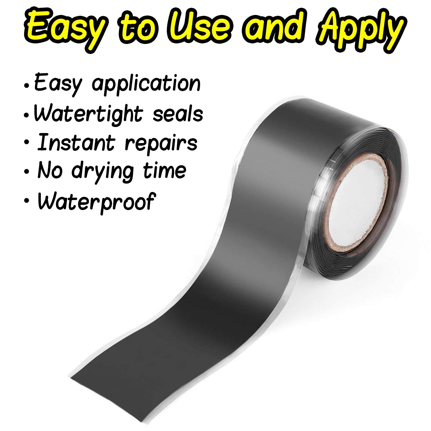 Easy-to-use waterproof tape for emergency fixes.