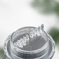 Plastic garlic mincer and crusher, clear and handy kitchen tool