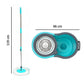 Spin mop with steel spin and easy wheels for floor cleaning.