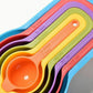 Easy-to-use plastic measuring spoons for baking and cooking.