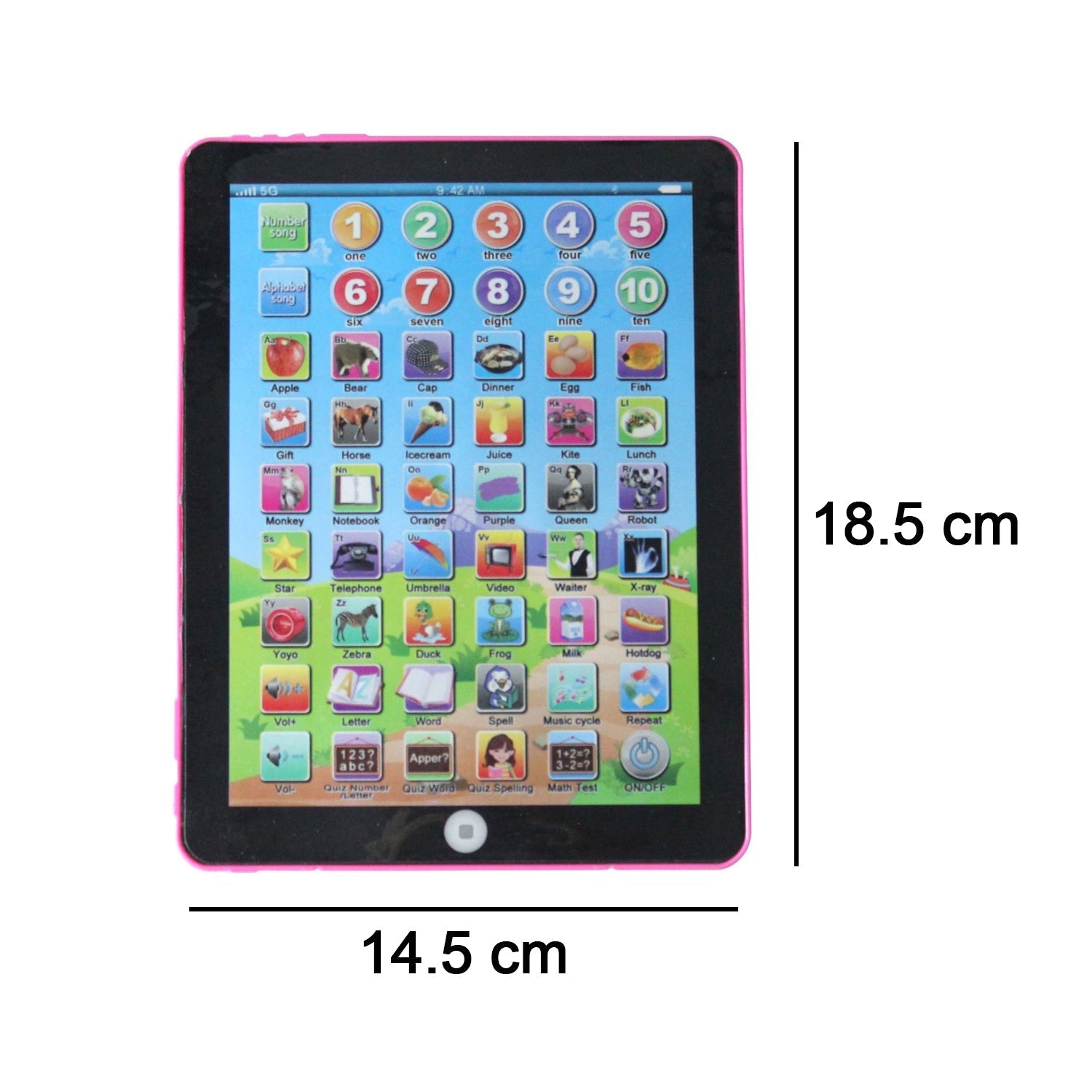 Kids learning tablet with touch screen