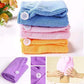 Quick-dry microfiber turban towel, ideal for hair and shower use.