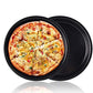 Versatile round baking tray for cakes and pizzas.