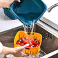 Durable collapsible colander and drainer for kitchen