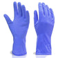 Blue reusable rubber hand gloves