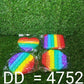 image of the rainbow fidget, emphasizing its texture and bright colors