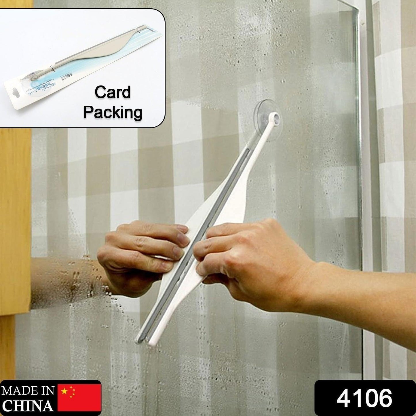 Shower Glass Squeegee Creative Bathroom Flat Mirror Window Glass Wiper Cleaner Bathroom Steam Wiper Cleaner Squeegee