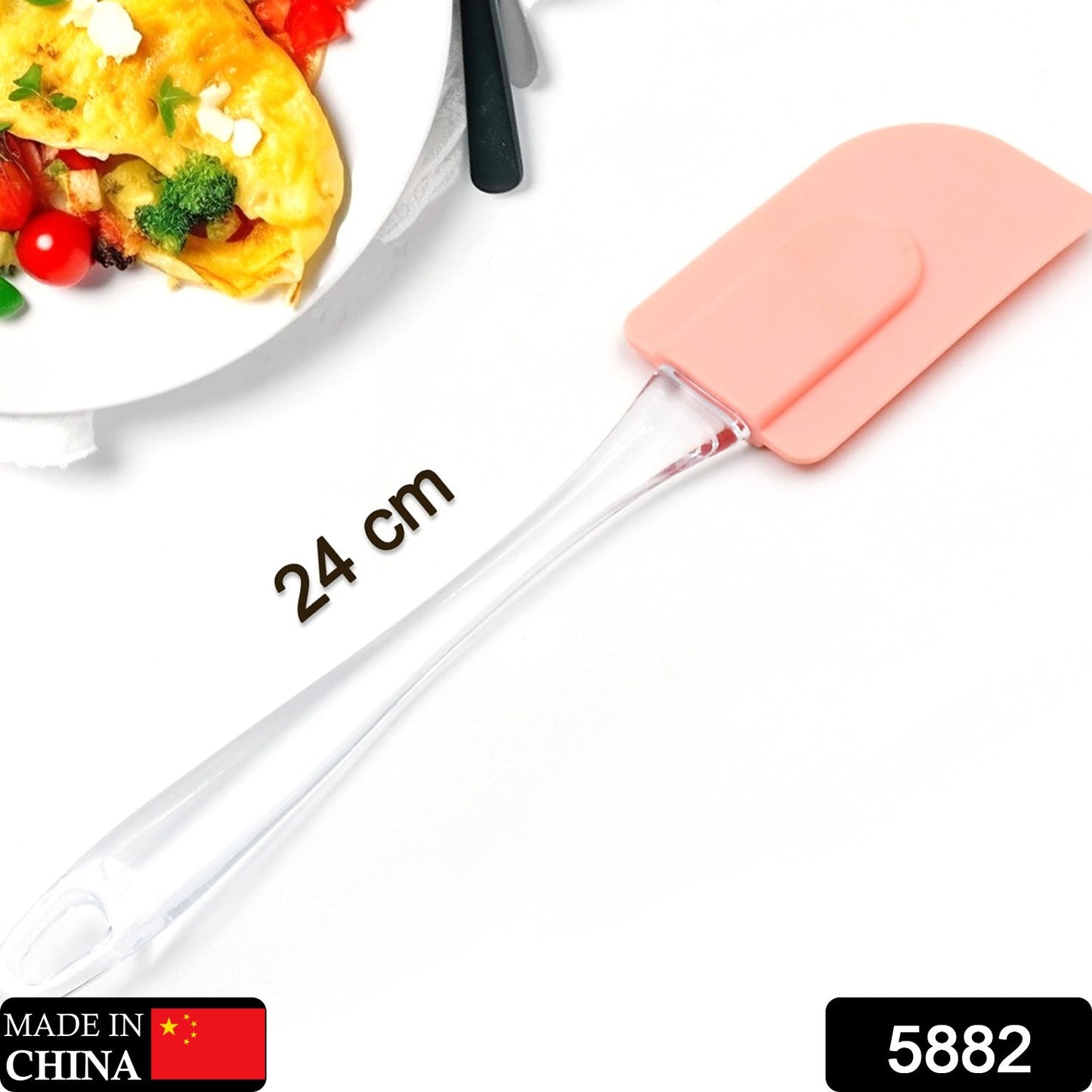 Heat-resistant silicone spatula for non-stick cooking