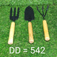 Set of hand cultivator, trowel, and fork