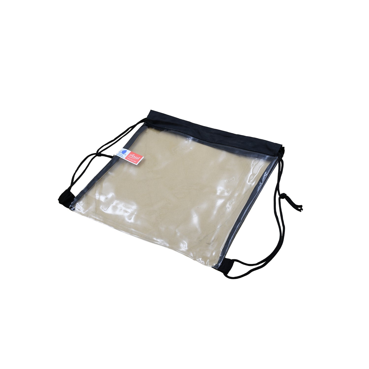 Waterproof stadium bag, clear plastic for various activities.