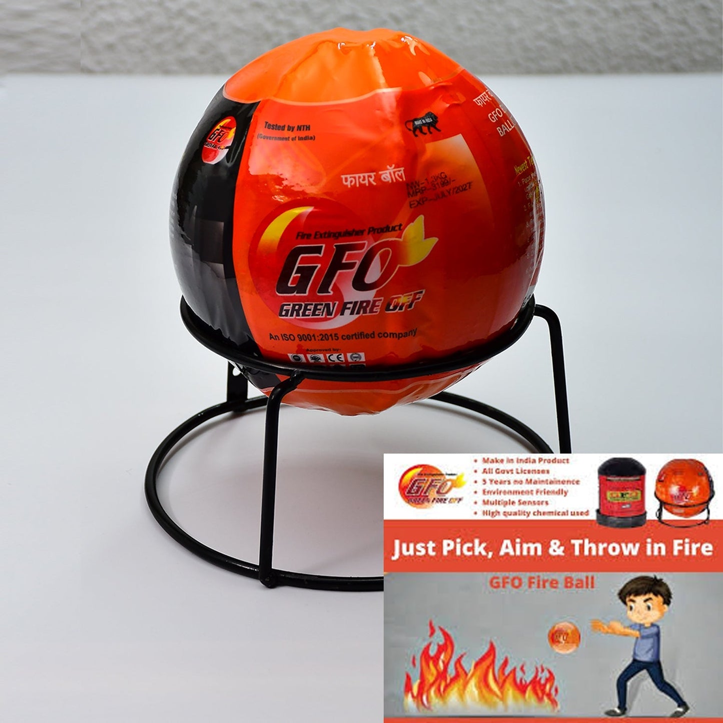 GFO fire safety ball, automatic fire extinguisher for emergency use