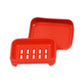 Plastic soap case with a lid, ideal for travel and home use.