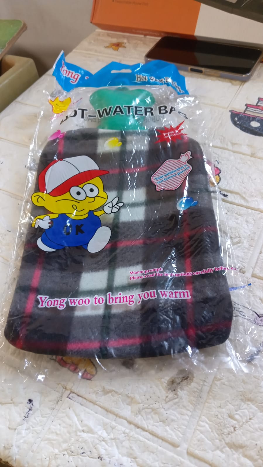 Hot water bag with cover for effective pain relief