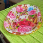 Big Plastic Flower Printed Design Serving Tray (1 Pc / 35 x 24 CM / Mix Color)