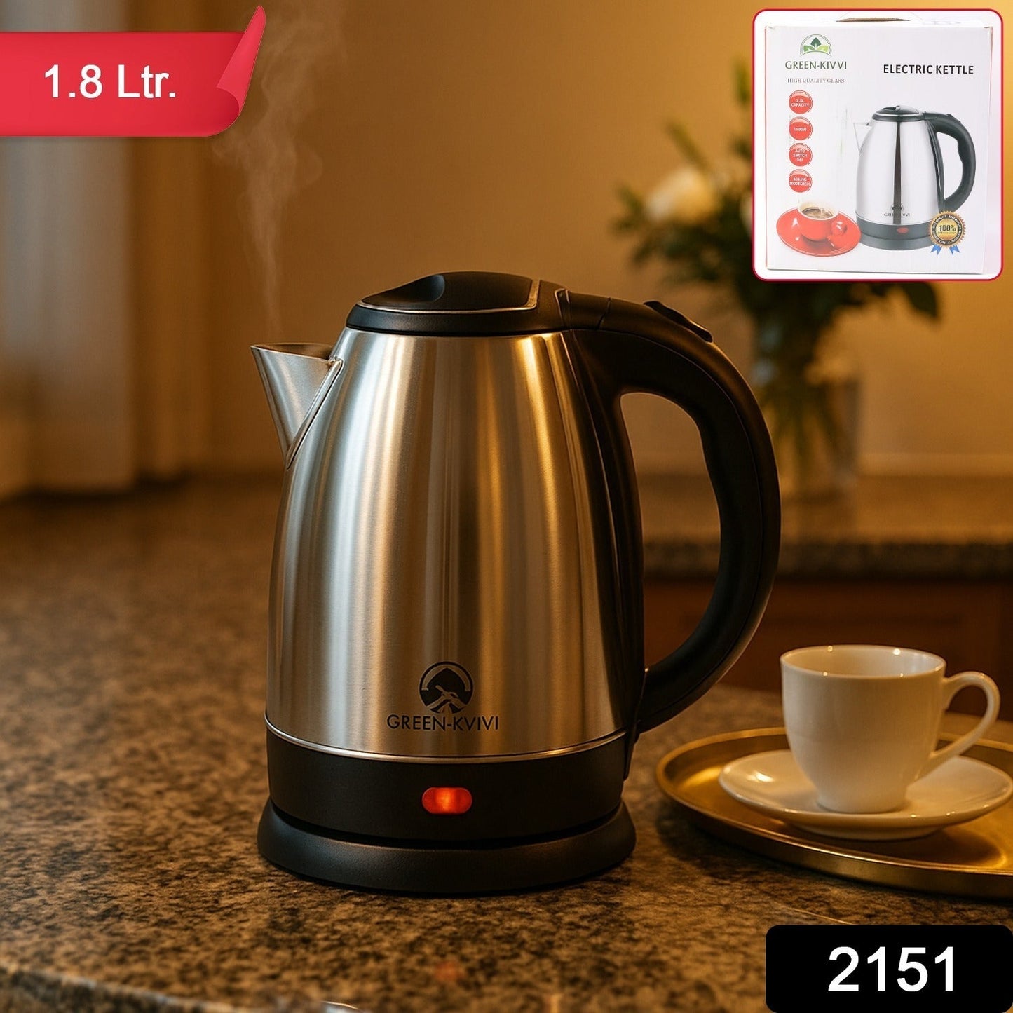 1.8 Litre Stainless Steel Electric Kettle