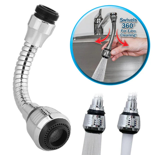 Flexible stainless steel faucet sprayer.