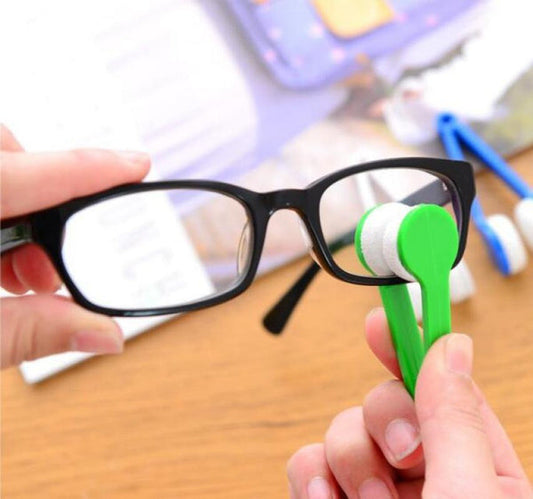 Compact microfiber lens cleaner for glasses, easy to carry.