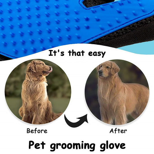 Fur remover glove with cleaning feature.