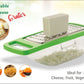 Versatile cheese grater with stainless steel blades for various cutting tasks.