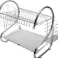 Stainless steel dish drainer rack with drip tray