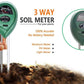 Soil moisture tester with pH and light measurement.