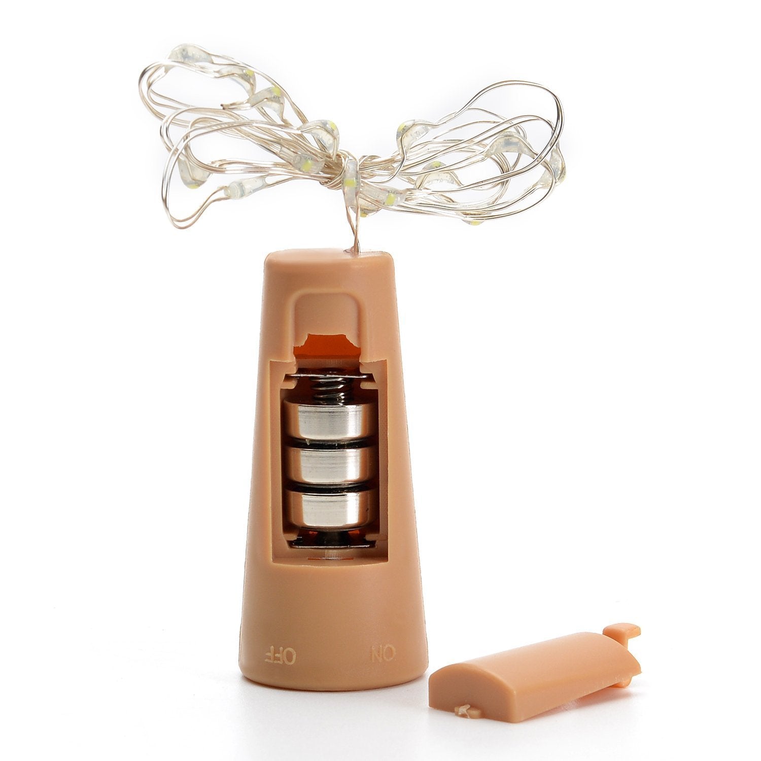 Decorative LED wine bottle cork lights, copper wire