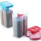 Transparent cereal storage container with sections