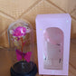 LED Decorative Rose with Butterfly in Transparent Plastic Dome (1 Pc / Battery Not Included)