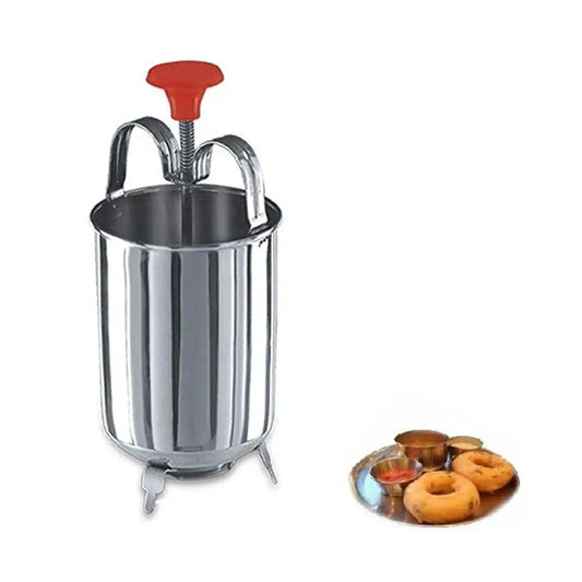 Stainless steel vada and donut maker, close-up view