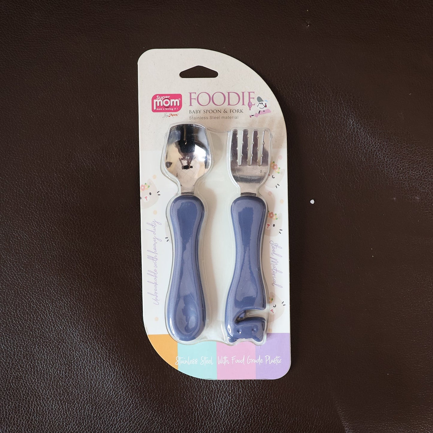 Supermom Foodie Stainless Steel Spoon & Fork (2 Pc Set)