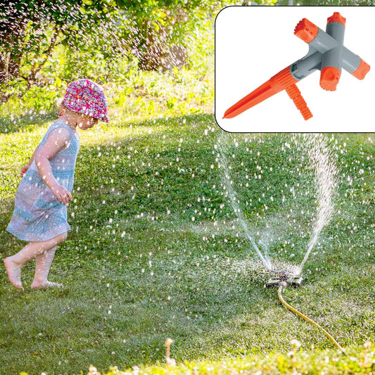 Garden Sprinkler 360Â° Rotating Adjustable Round 4 Arm Lawn Water Sprinkler for Watering Garden Plants / Pipe Hose Irrigation Yard Water Sprayer