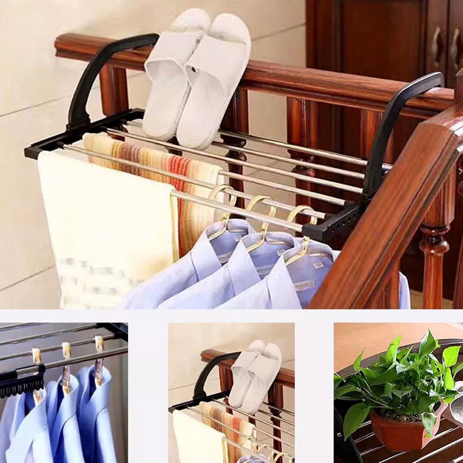 Cloth drying rack for small spaces